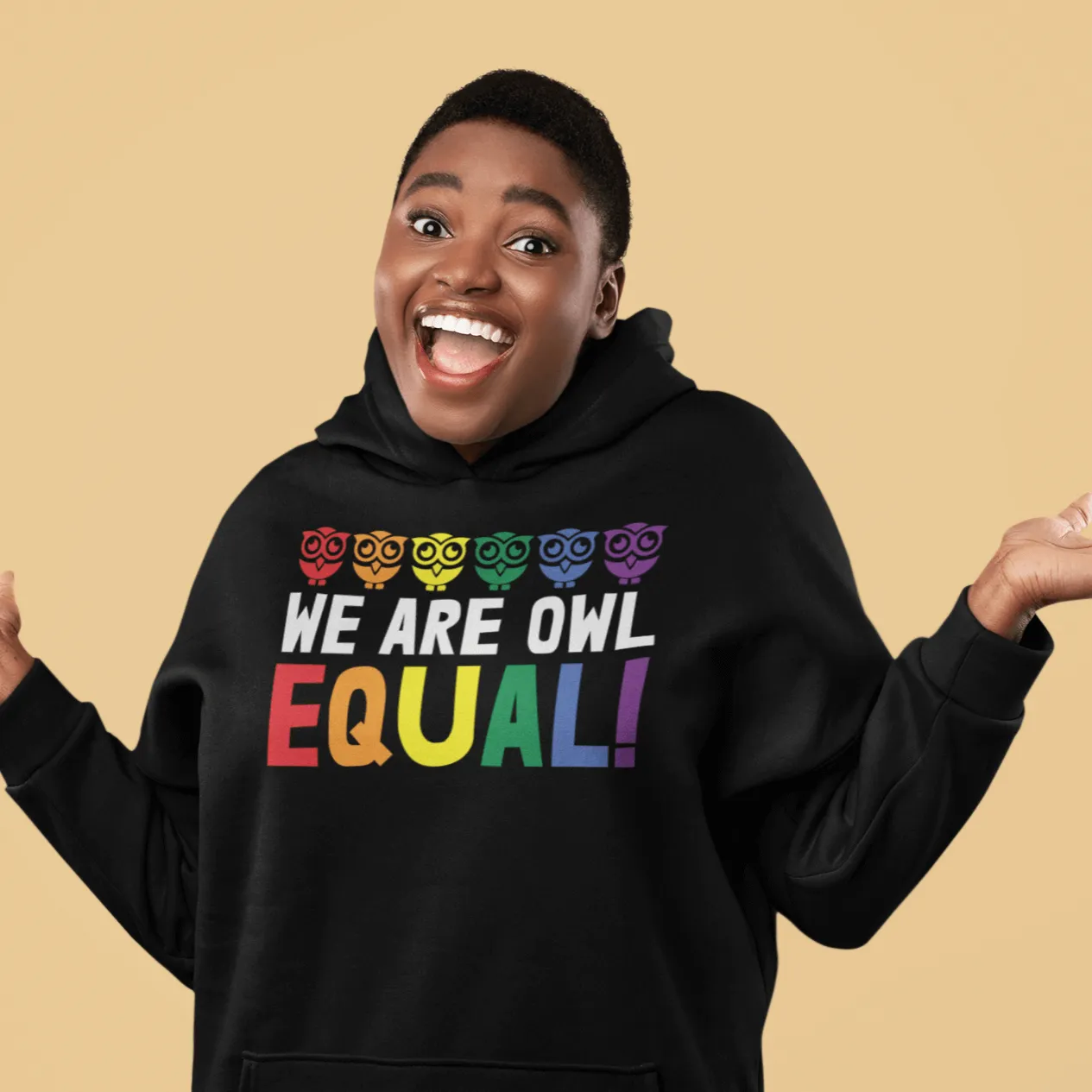 We're Owl Equal | LGBT  Merch | Funny Gay Pride Unisex Hoodie