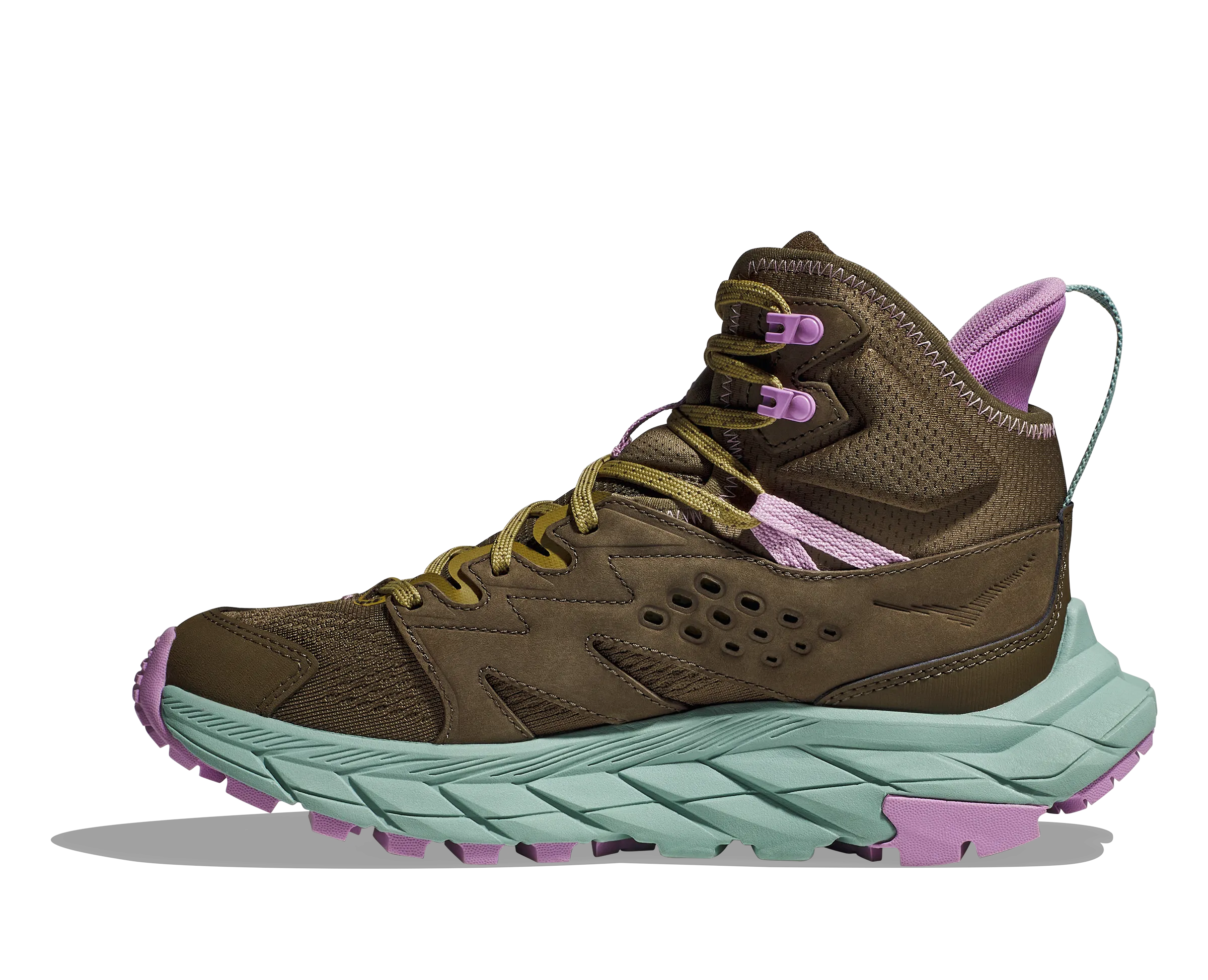 Women's Hoka Anacapa Breeze Mid Color: Dark Olive / Agave