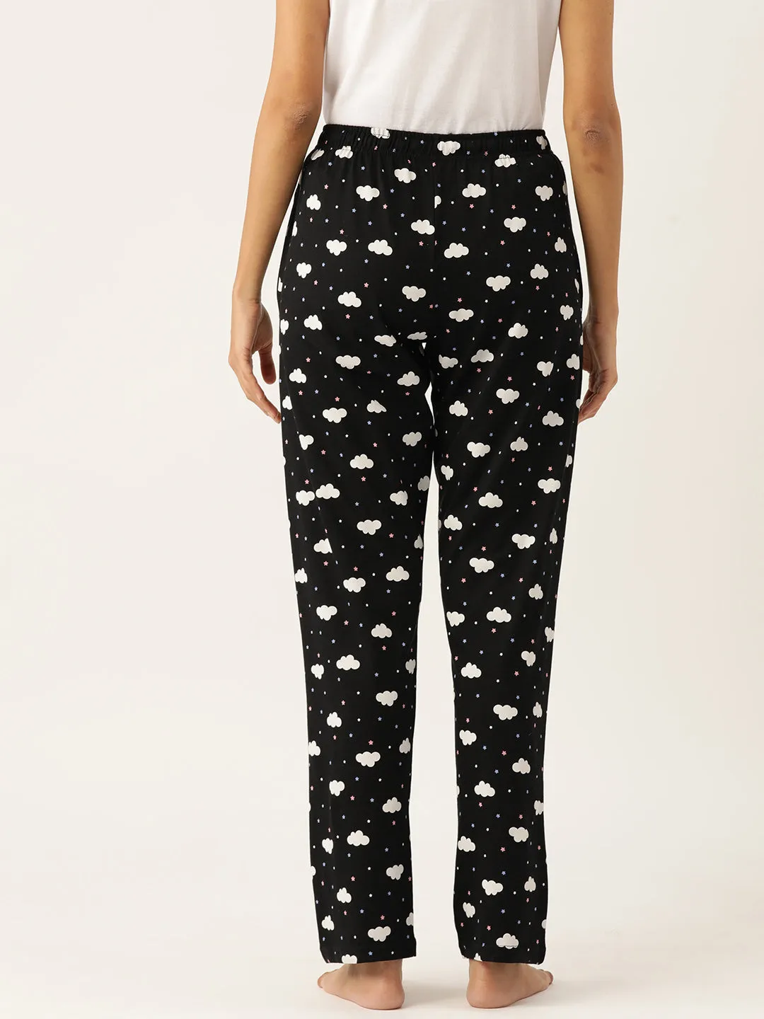 Women's Printed Cotton black Lounge Pants | LDLW-2323-1 |