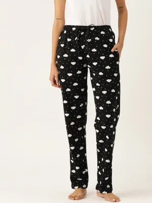 Women's Printed Cotton black Lounge Pants | LDLW-2323-1 |